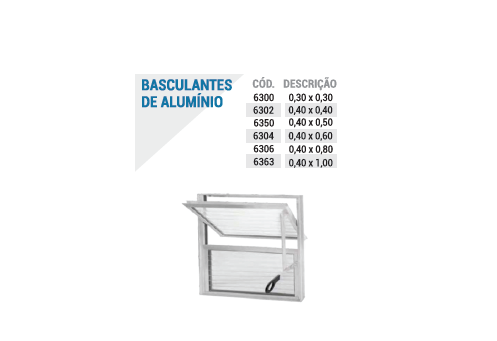 Basculante de aluminio VD Can 0,40x0,40 plasnetal