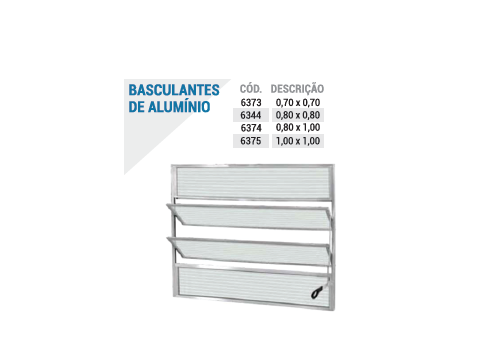 Basculante d aluminio VD Can 0,80x0,80 plasnetal